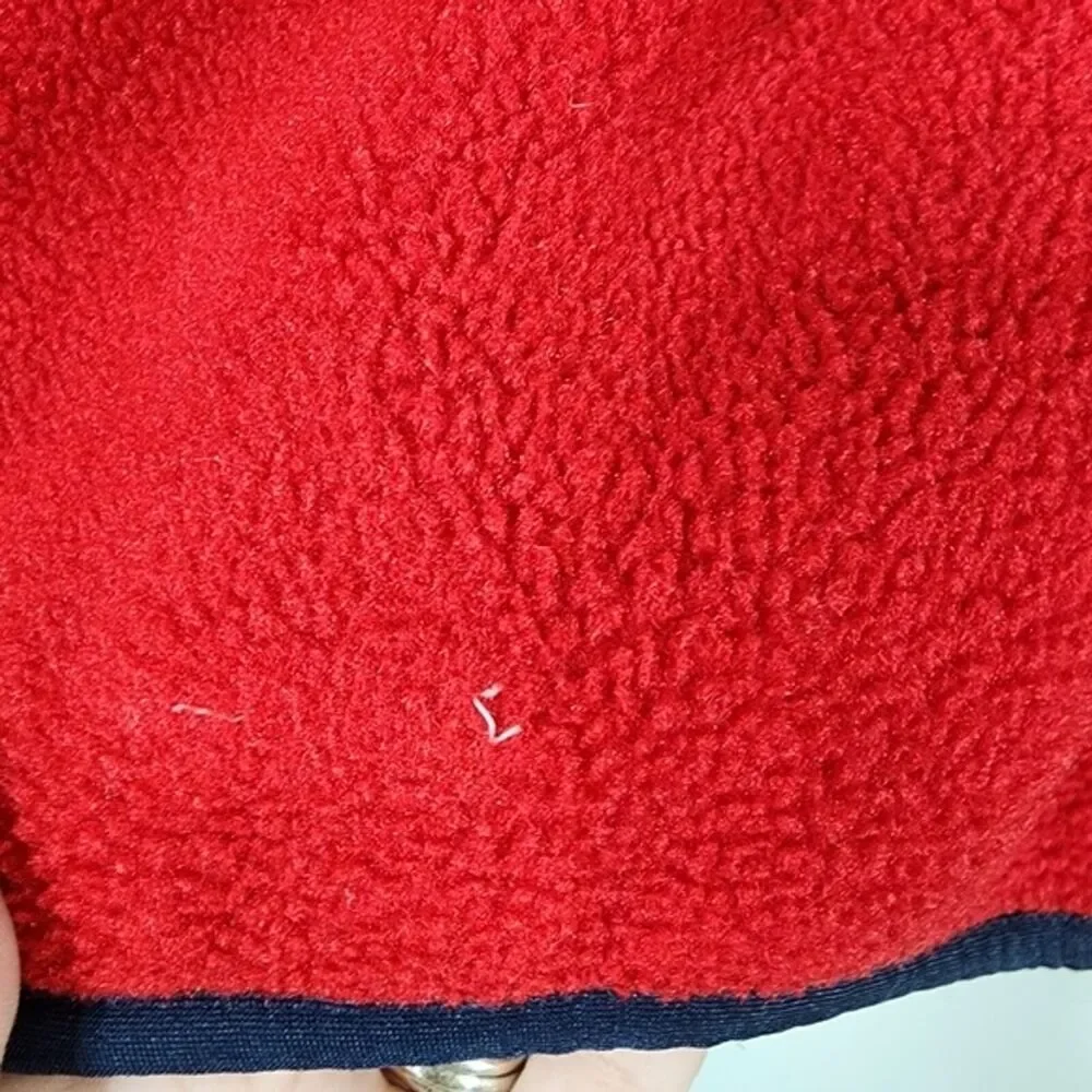 Red Full Zip L.L. Bean Fleece Vest Size Large (14/16)